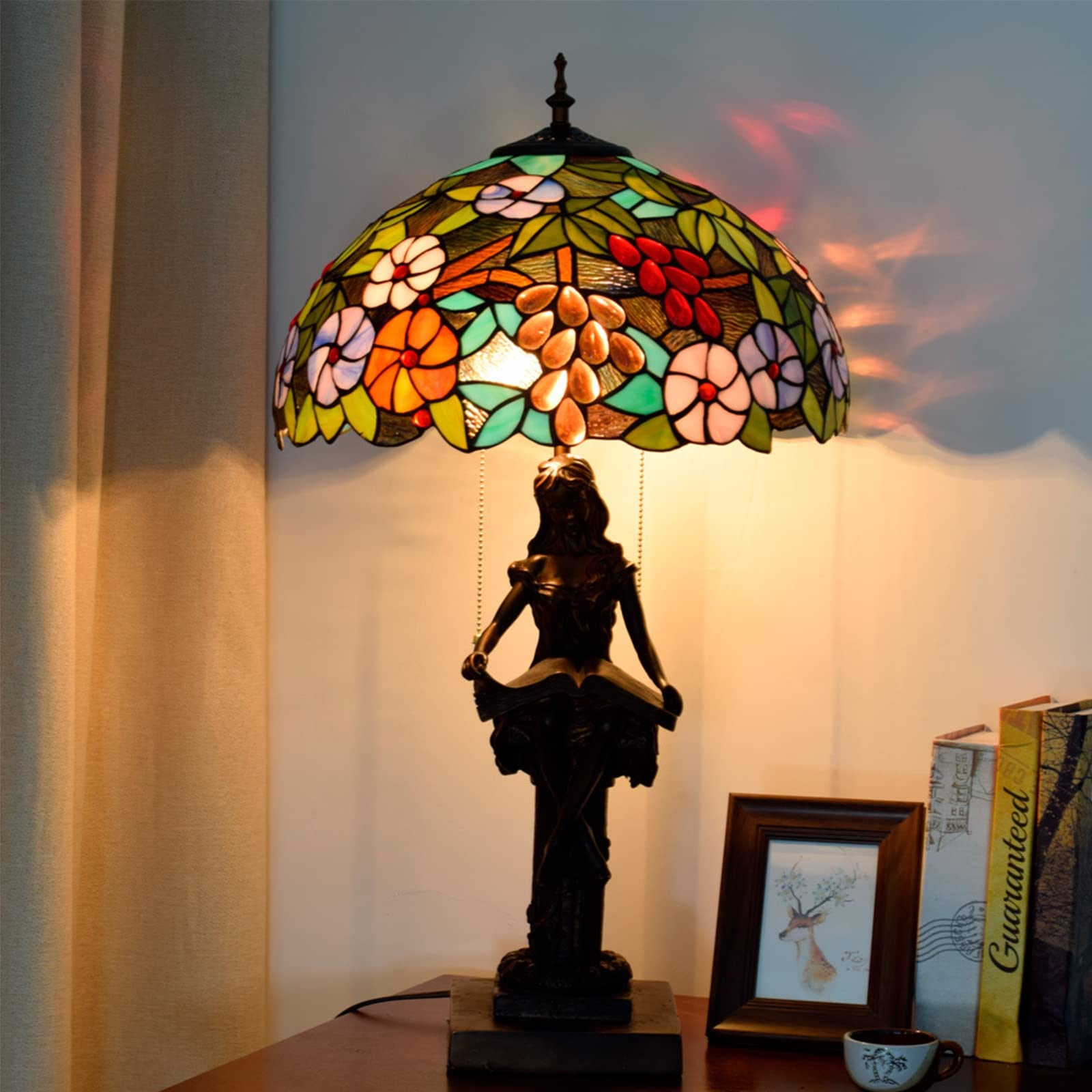 アールデコ女性像のルームランプ 90cmインテリア装飾西洋彫刻オブジェ